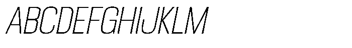 Ingrovia Thin Narrow Italic Font UPPERCASE