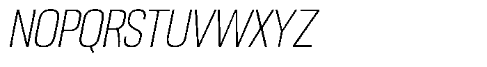 Ingrovia Thin Narrow Italic Font UPPERCASE