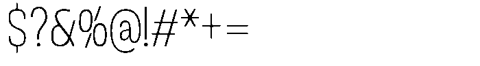 Ingrovia Thin Narrow Font OTHER CHARS