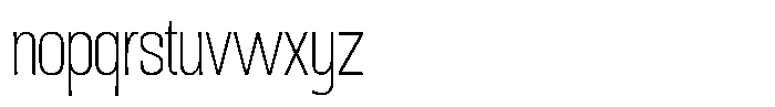 Ingrovia Thin Narrow Font LOWERCASE