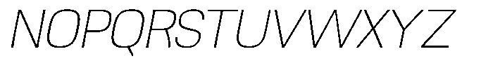 Ingrovia Thin Norm Italic Font UPPERCASE