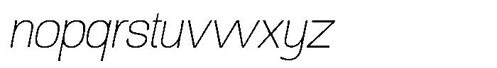 Ingrovia Thin Norm Italic Font LOWERCASE