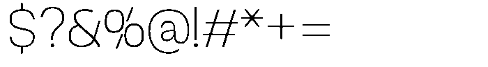 Ingrovia Thin Norm Font OTHER CHARS
