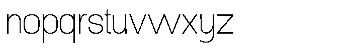 Ingrovia Thin Norm Font LOWERCASE