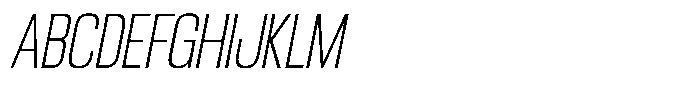 Ingrovia Thin Semi Condensed Italic Font UPPERCASE