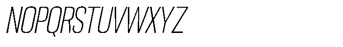 Ingrovia Thin Semi Condensed Italic Font UPPERCASE