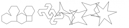 Ingy Star Tilings Outline Font LOWERCASE