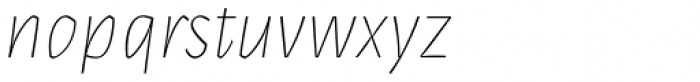 Inicia Thin Italic Font LOWERCASE
