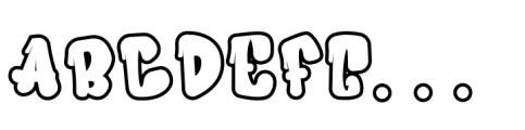 Ink Rush Solid Drip Outline Font UPPERCASE