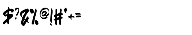 Ink Streak Regular Font OTHER CHARS
