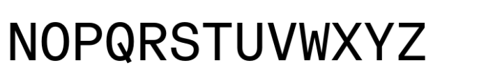 Inklination Mono Regular Font UPPERCASE