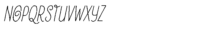 Inklio Regular Alt Italic Font UPPERCASE