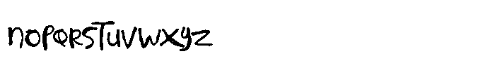 Inky Winky Font LOWERCASE