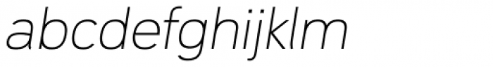 Innova Thin Italic Font LOWERCASE