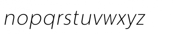 Innovate Extra Light Oblique Font LOWERCASE