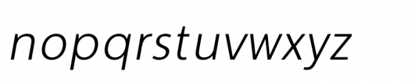 Innovate Light Oblique Font LOWERCASE