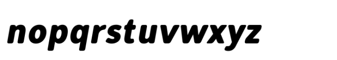 Innovate P Rounded Black Oblique Font LOWERCASE