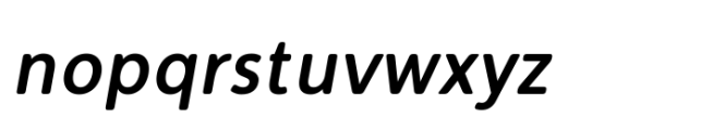 Innovate P Rounded Semi Bold Oblique Font LOWERCASE