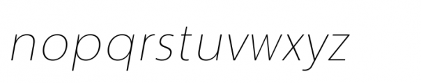 Innovate Thin Oblique Font LOWERCASE