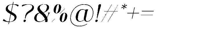 Insta Avant Italic Font OTHER CHARS