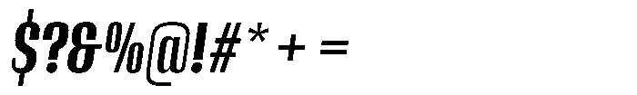 Instrumental Extra Bold Italic Font OTHER CHARS