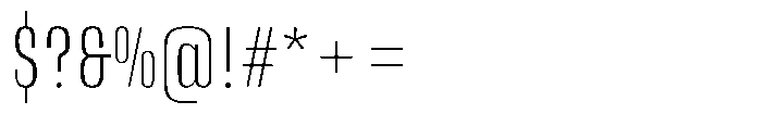 Instrumental Extra Light Font OTHER CHARS