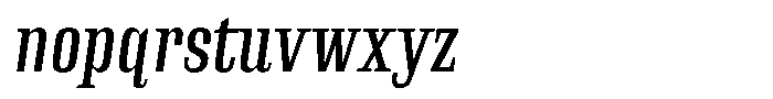 Instrumental Medium Italic Font LOWERCASE