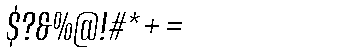 Instrumental Regular Italic Font OTHER CHARS