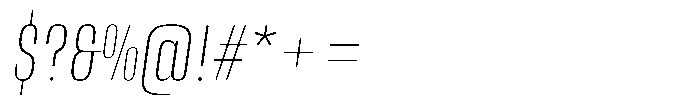 Instrumental Thin Italic Font OTHER CHARS