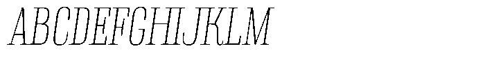 Instrumental Thin Italic Font UPPERCASE