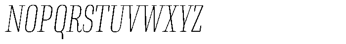 Instrumental Thin Italic Font UPPERCASE