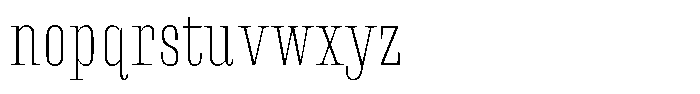 Instrumental Thin Font LOWERCASE