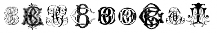 Intellecta Monograms AP-BG New Series Font LOWERCASE