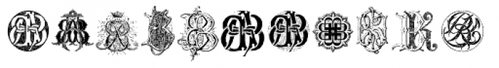 Intellecta Monograms BA-CE New Series Font LOWERCASE