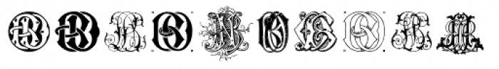 Intellecta Monograms BD-BO New Series Font UPPERCASE