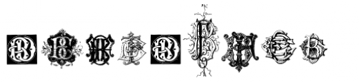 Intellecta Monograms BD-BO New Series Font LOWERCASE