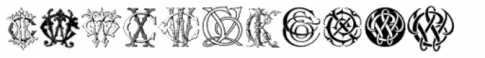 Intellecta Monograms CB-CZ New Series Font LOWERCASE