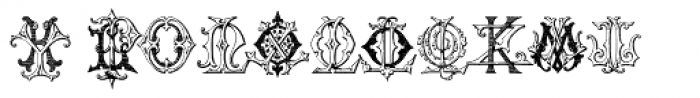 Intellecta Monograms KY-OZ Font LOWERCASE