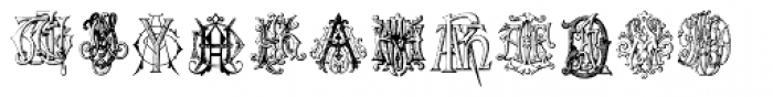 Intellecta Monograms Triple AAA-AYM Font LOWERCASE