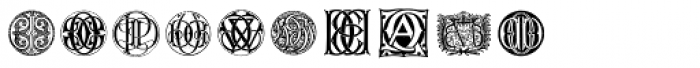 Intellecta Monograms Triple BBA-EMB Font OTHER CHARS