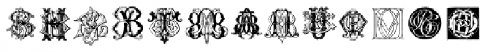 Intellecta Monograms Triple BBA-EMB Font UPPERCASE