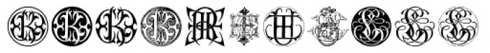 Intellecta Monograms Triple EEI-FEJ Font UPPERCASE