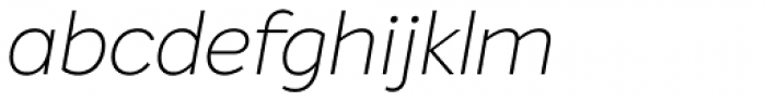 Intelo Alt Thin Italic Font LOWERCASE