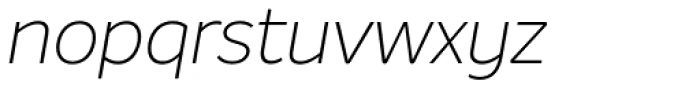 Intelo Thin Italic Font LOWERCASE