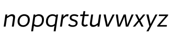 Inter Sans Regular Italic Font LOWERCASE