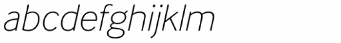 InterFace Thin Italic Font LOWERCASE