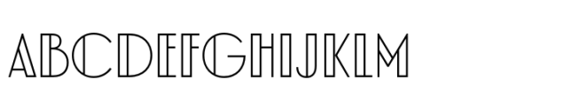 Interbellum Display Outline Font UPPERCASE