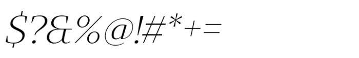 Intermedial Slab Classic Light Italic Font OTHER CHARS