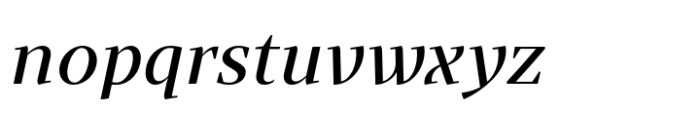 Intermedial Slab Classic Medium Italic Font LOWERCASE