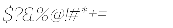 Intermedial Slab Classic Thin Italic Font OTHER CHARS